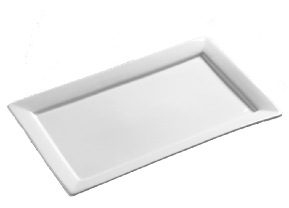 Kosher White Rectangular Platter 17