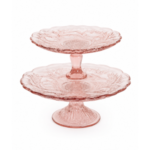 Rose Glass Cake Stand Small - Element Event Solutions