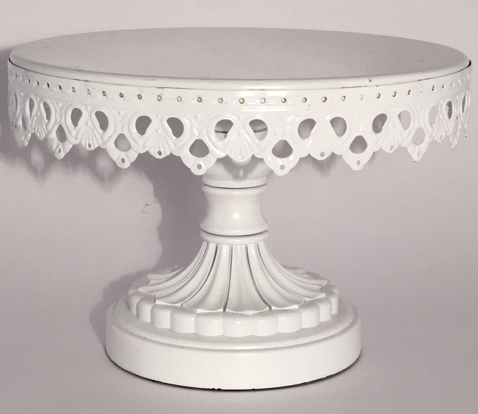 White Single Cake Stand - Element Event Solutions