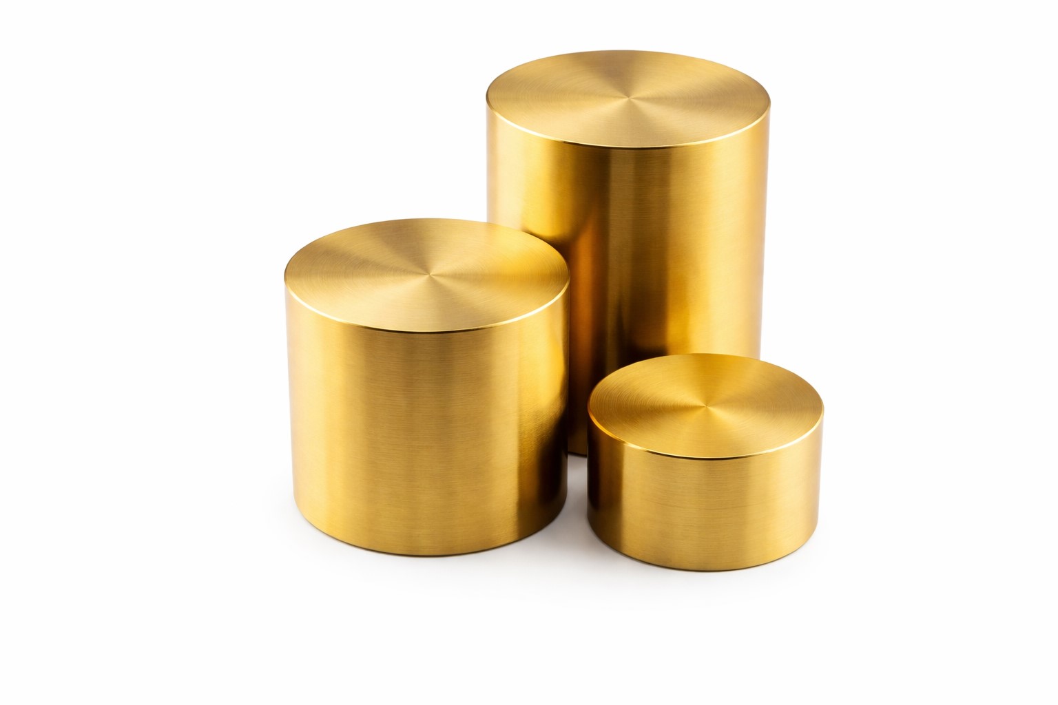 Brushed Gold Round Metal Riser 8