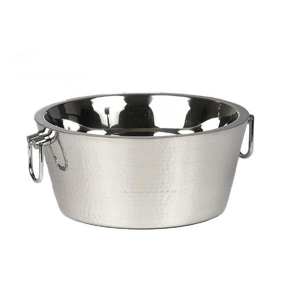 Hammered Stainless Wine Tub 14.5