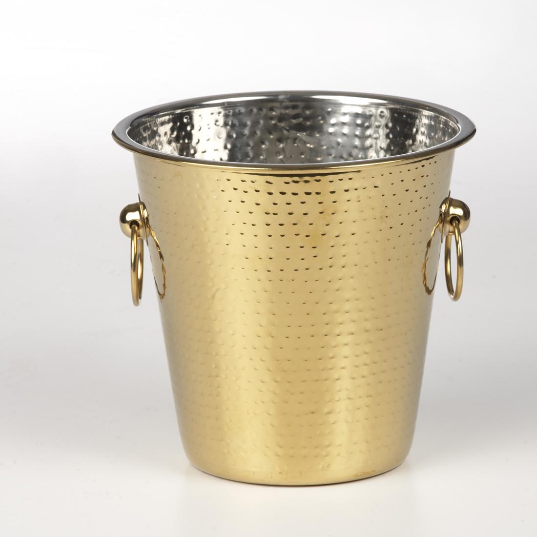 Hammered Gold Ice Bucket - Element Event Solutions