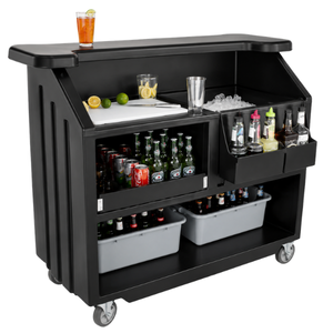 Black Portable Bar 4' - Element Event Solutions