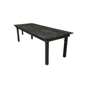 RS2025 Hillier Black Wash Harvest Table 8'x3' - Element Event Solutions