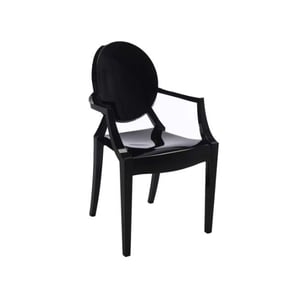 Louis Ghost Black Armchair - Element Event Solutions