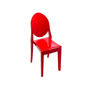 Victoria Ghost Red Armless Chair - Element Event Solutions