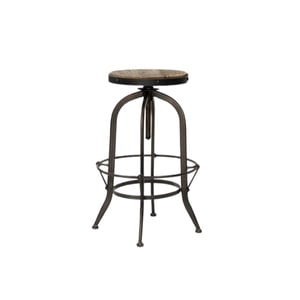 Post Industrial Wood Barstool without Back - Element Event Solutions