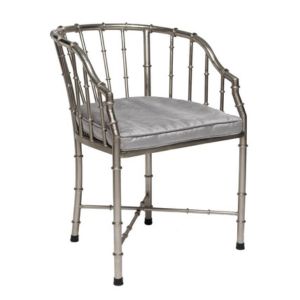 Silver Velvet Bamboo Armchair Seatpad - Element Event Solutions