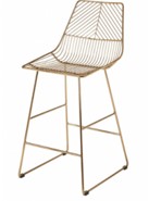 Wired Gold Barstool - Element Event Solutions