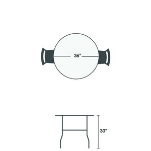 Wood Round Table 36