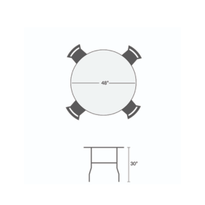 Wood Round Table 48