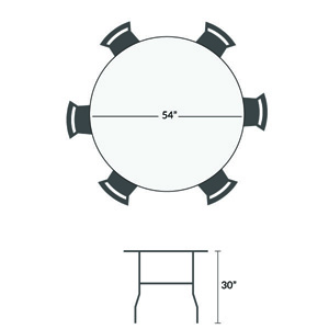 Wood Round Table 54