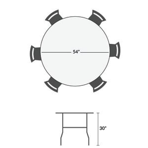 Wood Round Table 54