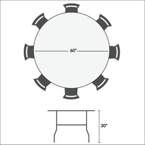 Wood Round Table 60