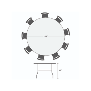 Wood Round Table 66