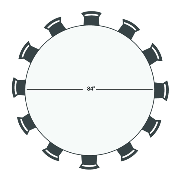 Wood Round Table 84