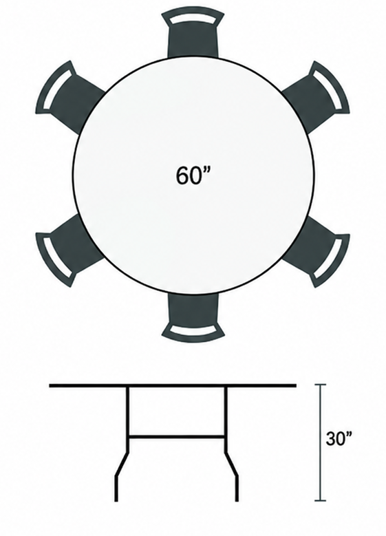 Round Plastic Table 60
