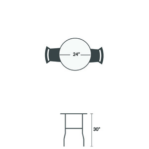 Wood Round Table 24
