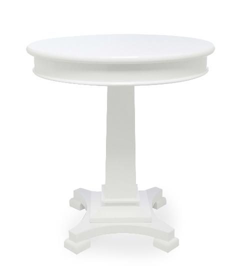 White Wood Round Bistro Table 28