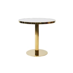 Polished Gold Antique Mirror Top Bistro Table - Element Event Solutions