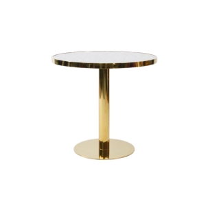 Polished Gold Antique Mirror Top Bistro Table - Element Event Solutions