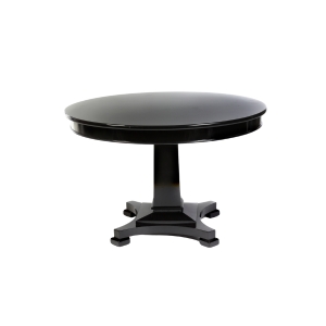 Black Wood Round Dining Table 48