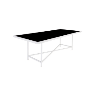 White Framed Rectangular Dining Table - Element Event Solutions