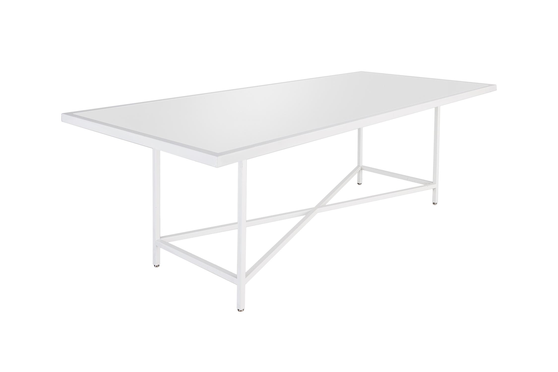 White Rectangular Dining Table - Element Event Solutions