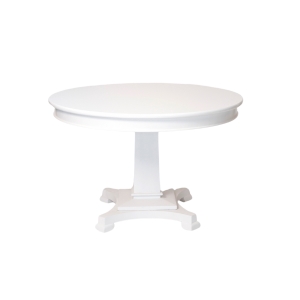 White Wood Round Dining Table 60