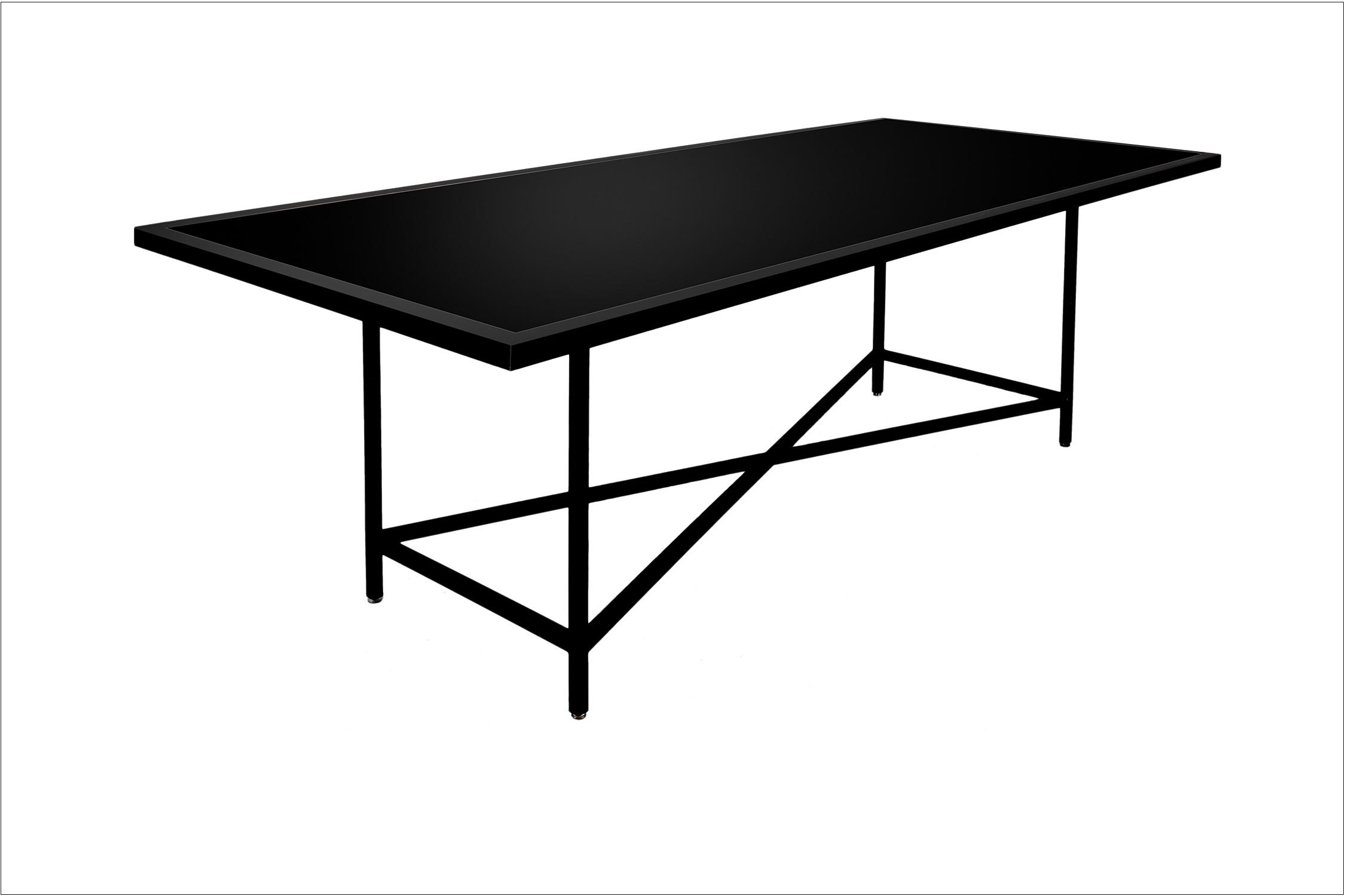 Black Framed Rectangular Dining Table - Element Event Solutions