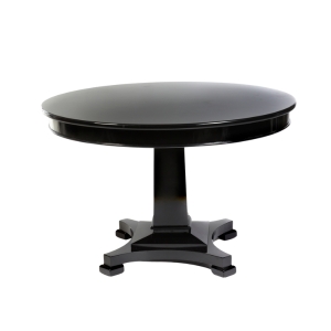 Black Wood Round Dining Table 60