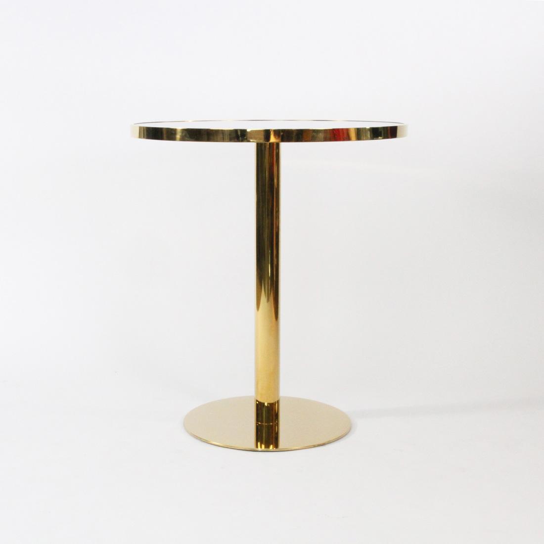 Polished Gold Antique Mirror Cruiser Table - Element Event Solutions