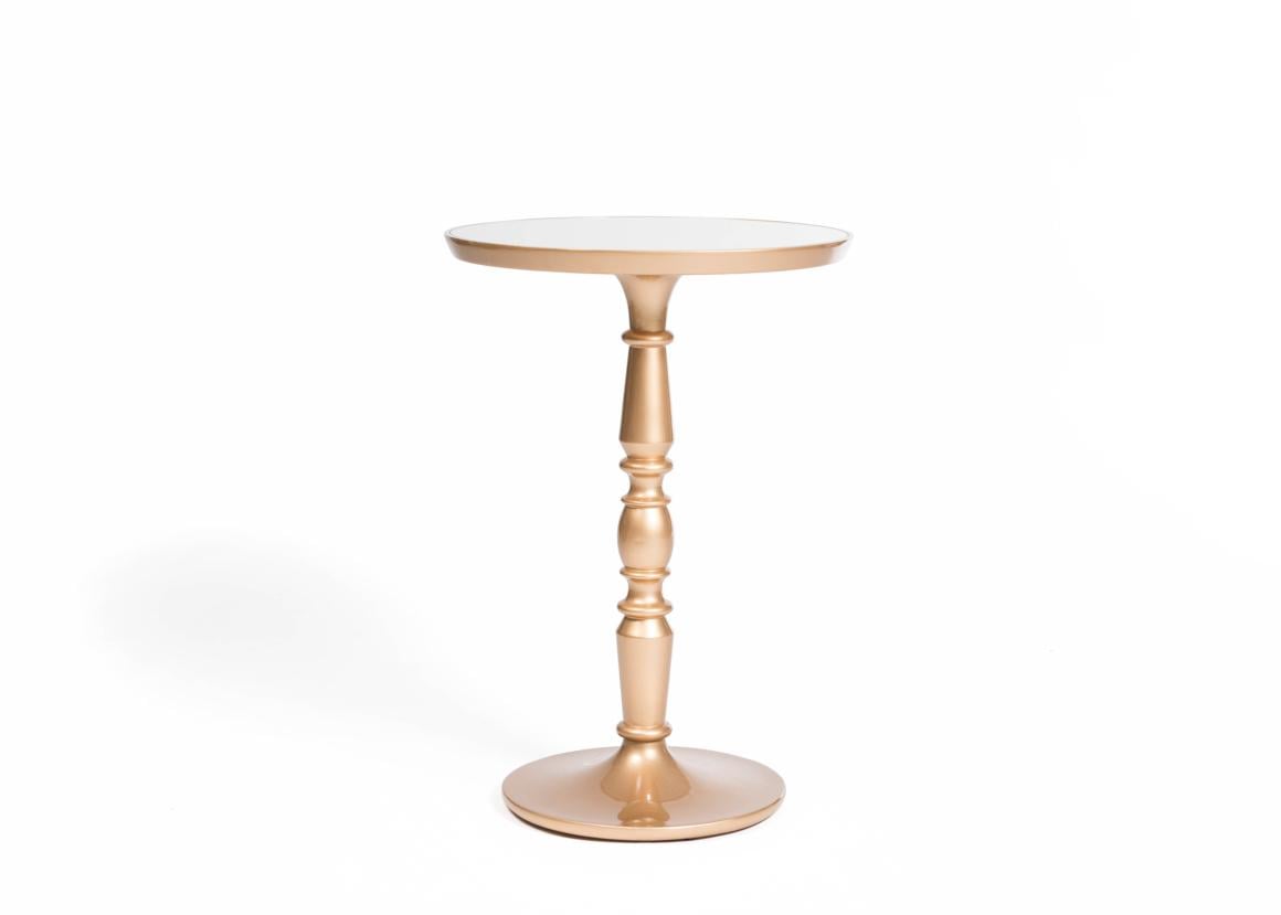 Gold Mirror Topped Cruiser Table - Element Event Solutions