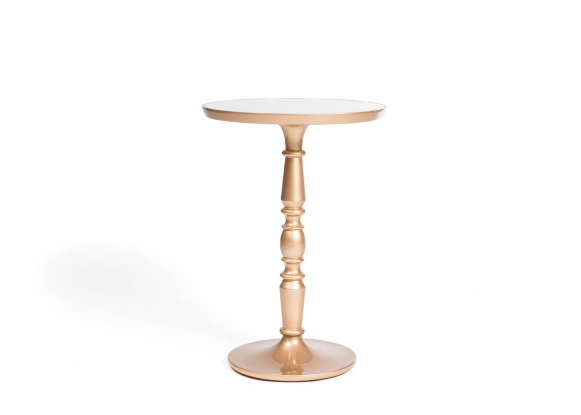 Gold Mirror Topped Cruiser Table - Element Event Solutions