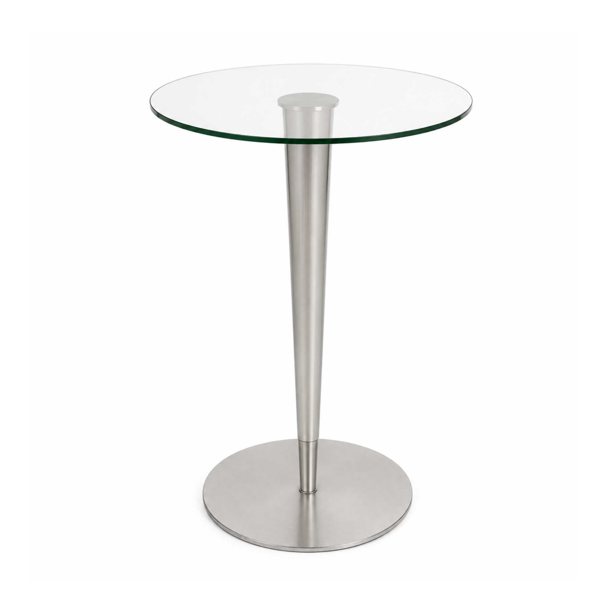 Chrome Glass Round Cruiser Table - Element Event Solutions