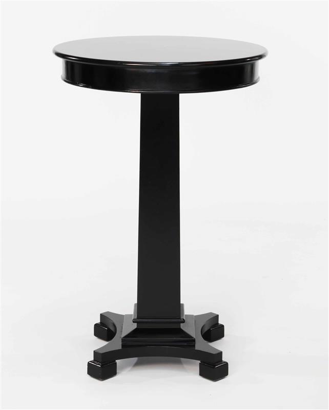 Black Wood Round Cruiser Table - Element Event Solutions