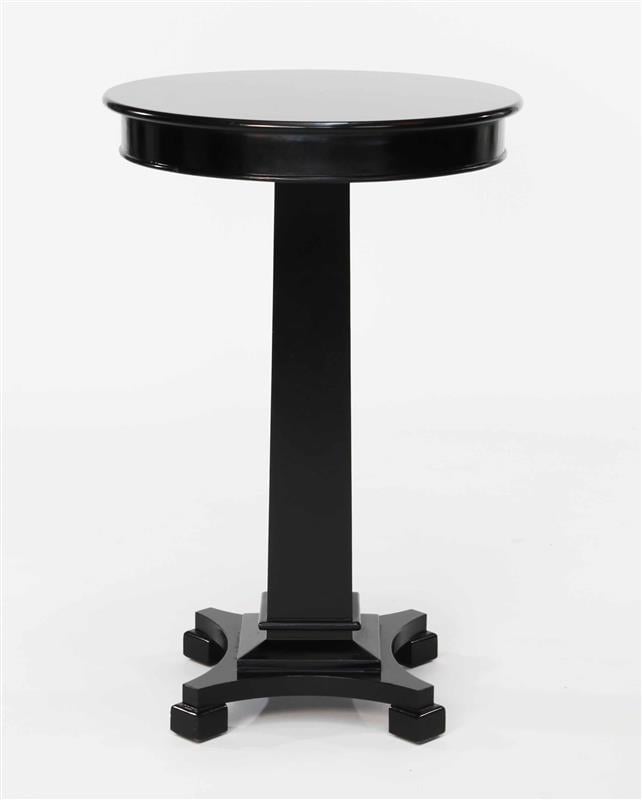 Black Wood Round Cruiser Table - Element Event Solutions
