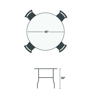 Half Round Wood Table 48