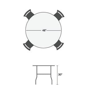 Half Round Wood Table 48