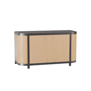 Dorset Black Bar 6' with Tambour Inserts - Element Event Solutions