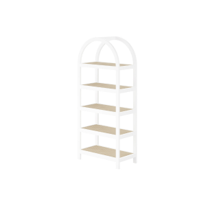 Dorset Bar Back w/ White Frame and Cane Shelves - Element Event Solutions