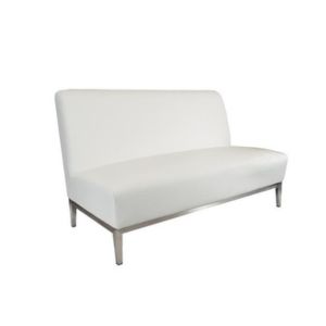 Nova White Loveseat - Element Event Solutions