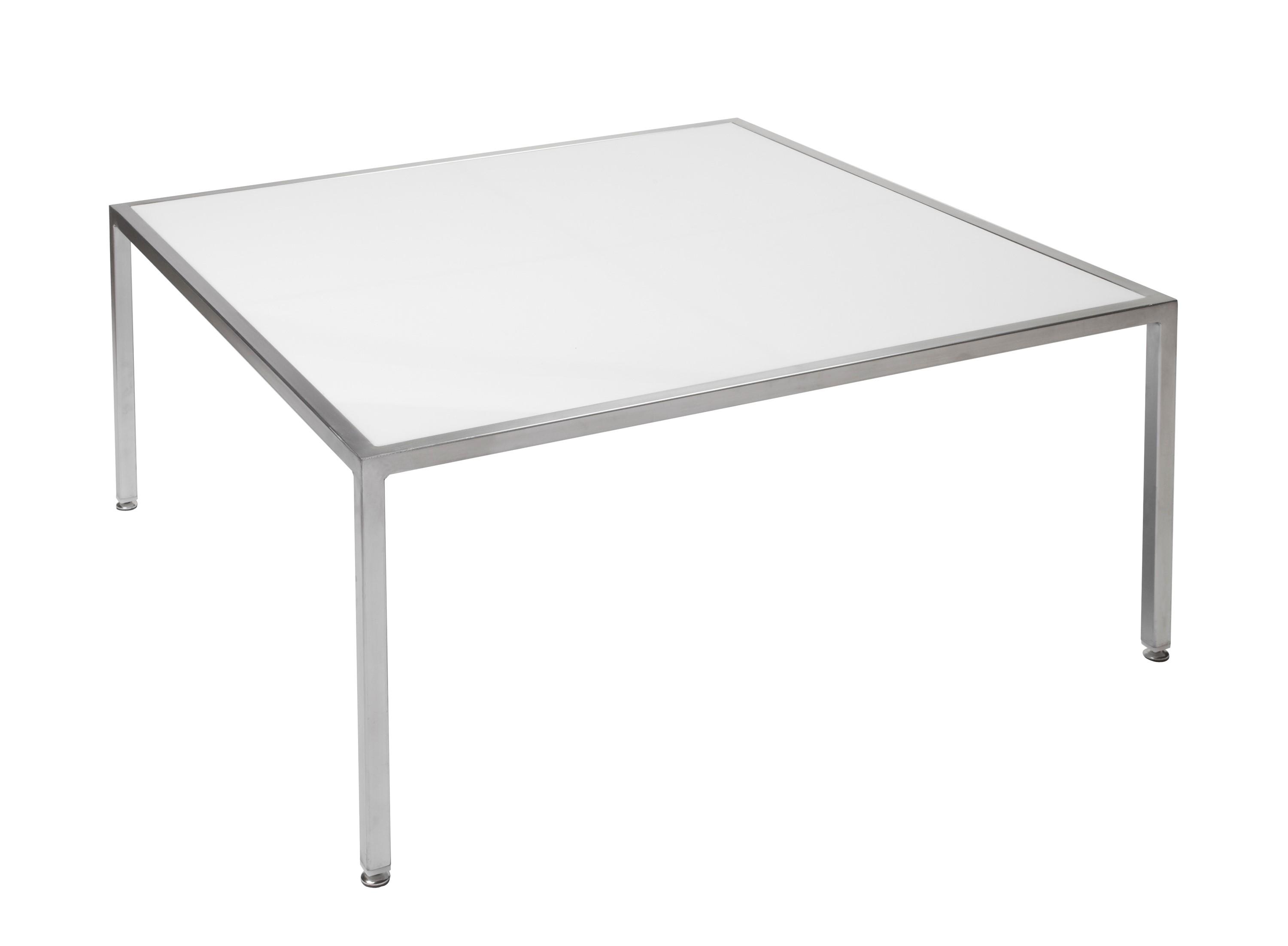 Chrome Framed Square Coffee Table - Element Event Solutions