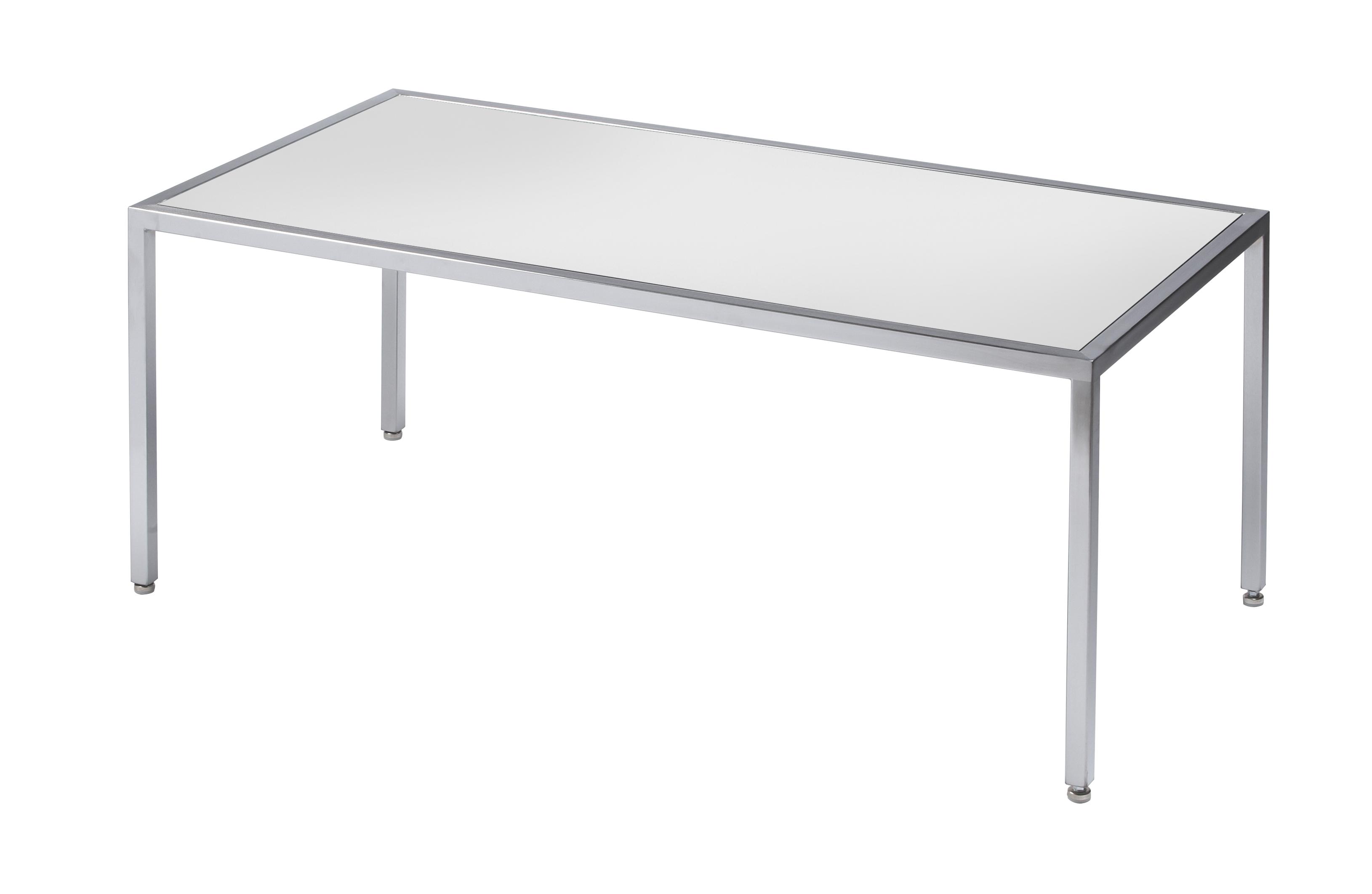Chrome Framed Rectangular Coffee Table - Element Event Solutions