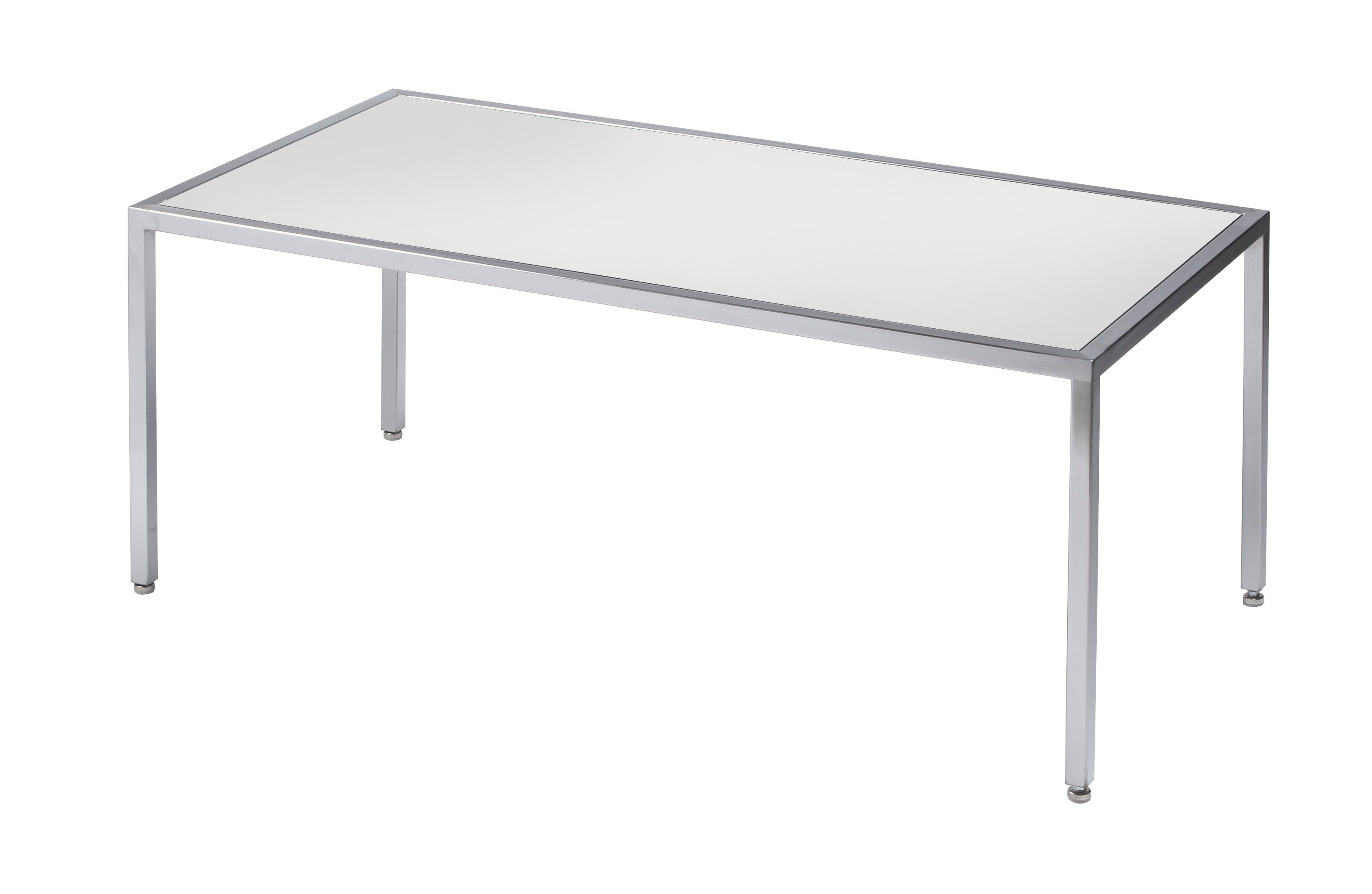 Chrome Framed Rectangular Coffee Table - Element Event Solutions