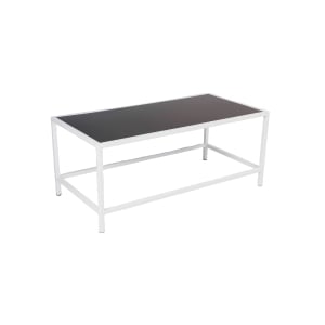 White Framed Rectangular Coffee Table - Element Event Solutions
