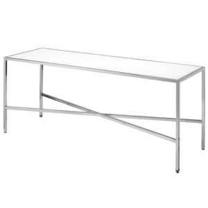 Chrome Framed Table Bar Back 6'x24