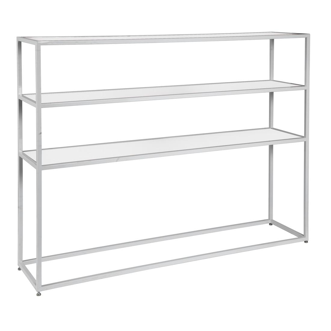 White Framed 3-Shelf Bar Back - Element Event Solutions
