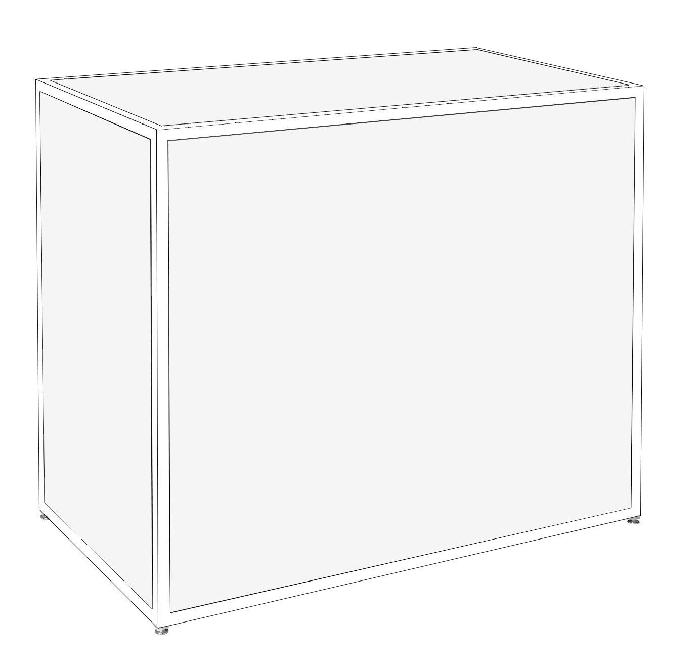 White Framed Bar 4' - Element Event Solutions