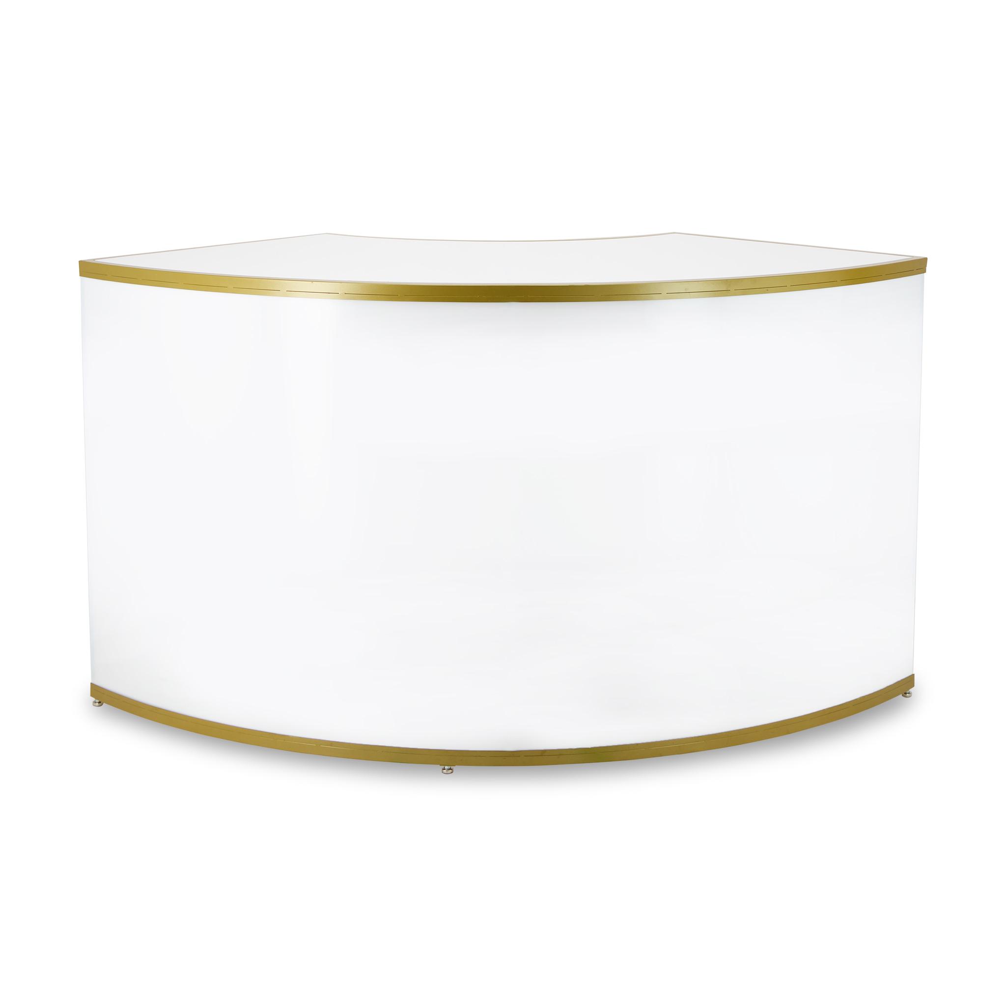 Gold Framed Curved Bar 6' - Element Event Solutions